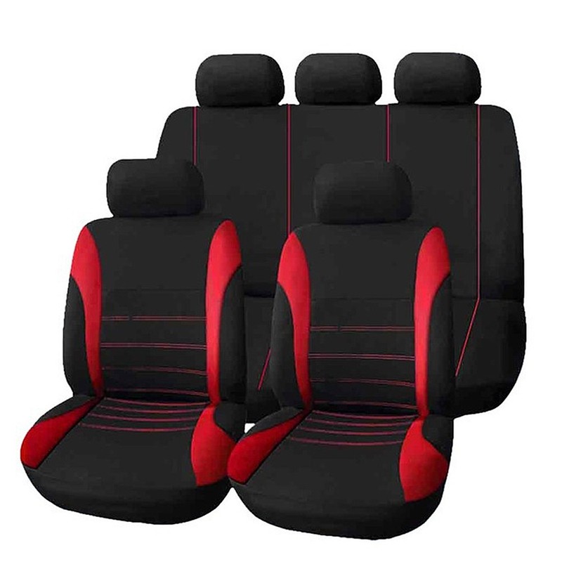 Full 9 Set of Deluxe Low Back Full Bench Car Seat Covers Interior