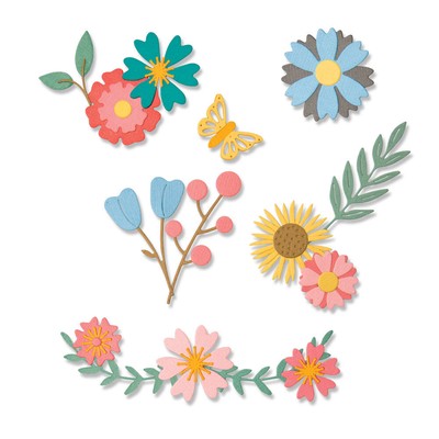 Sizzix Thinlits Die Set 20PK - Petite Petals 664455