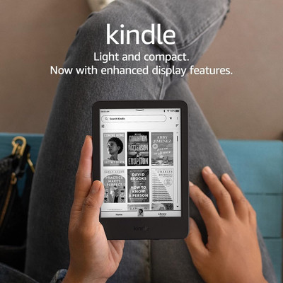 New Amazon Kindle (16 GB) - Lightest and Most Compact Kindle, with Glare-Free Di