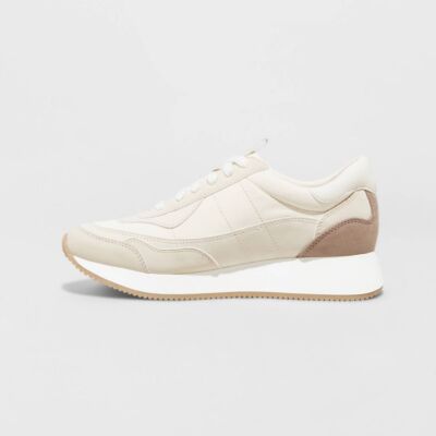 Universal Thread Women's Low Top Lace-Up Sneakers Memory Foam Insole Design
