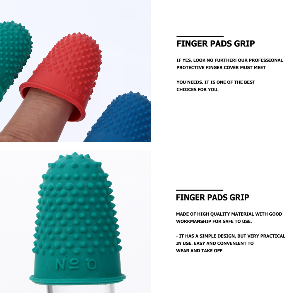 10pcs Rubber Finger Tips Finger Pads Grips Thick Reusable Finger