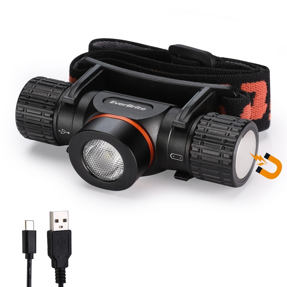 EverBrite 1000Lumen Rechargeable Headlamp LED Headlight With 5 Lighting Mode USB