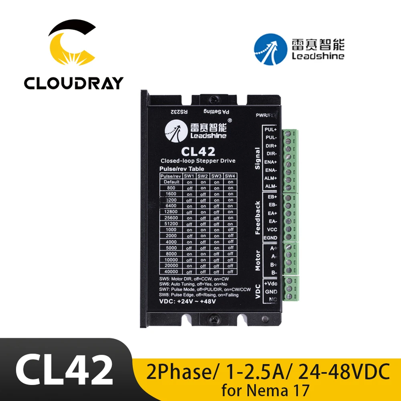 Leadshine CL42 Nema17 Stepper Driver Closed Loop Driver 24-48VDC 0.5-8A Digital