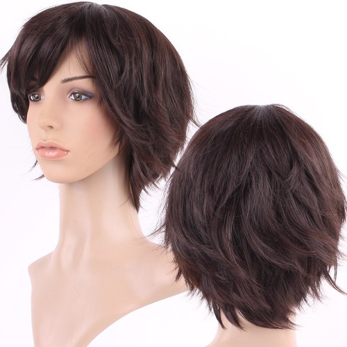 New Synthetic Hair Full Wig Glueless Long Wave Straight Highlight Blonde Brown