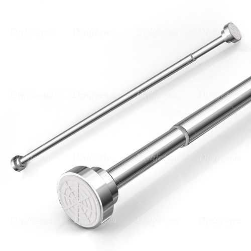 21in - 78in Stainless Steel Adjustable Telescopic Shower Curtain Rod Shower Kit