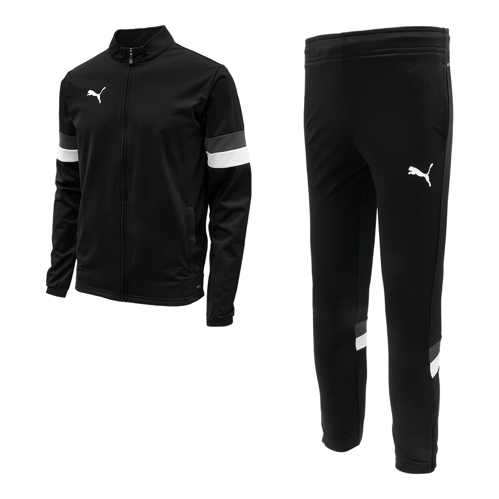 Black and white puma tracksuit best sale