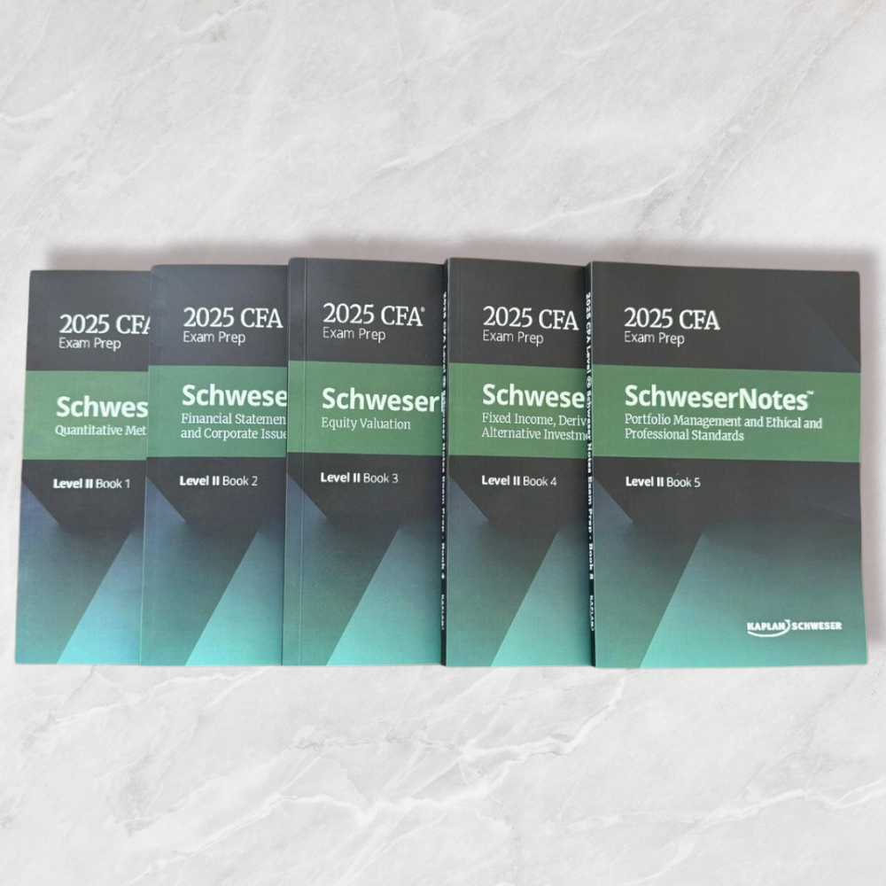 2024年版CFA Level2 Schweser Note 5冊+1枚 CFA Level 2 KAPLAN Schweser Note - メルカリ