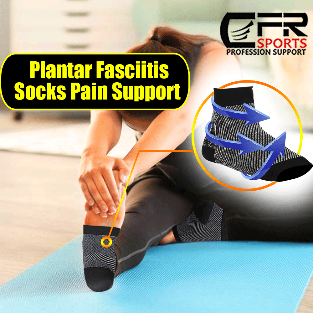 Foot Plantar Fasciitis Arch Support Compression Socks Ankle Heel Brace Copper HG