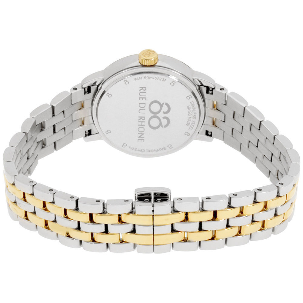 Pre-owned Rue Du Rhone 88  87wa120059 Women's Dress Double 8 Origin Two-tone Diamond Watch