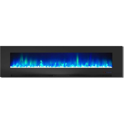 78" Multi-color Flame+crystal Rock Display