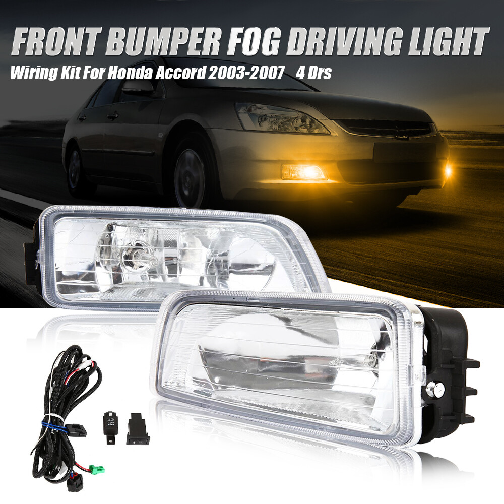 Fog Driving Light With Wiring Kit For Honda Accord 2003-2007 4 Drs