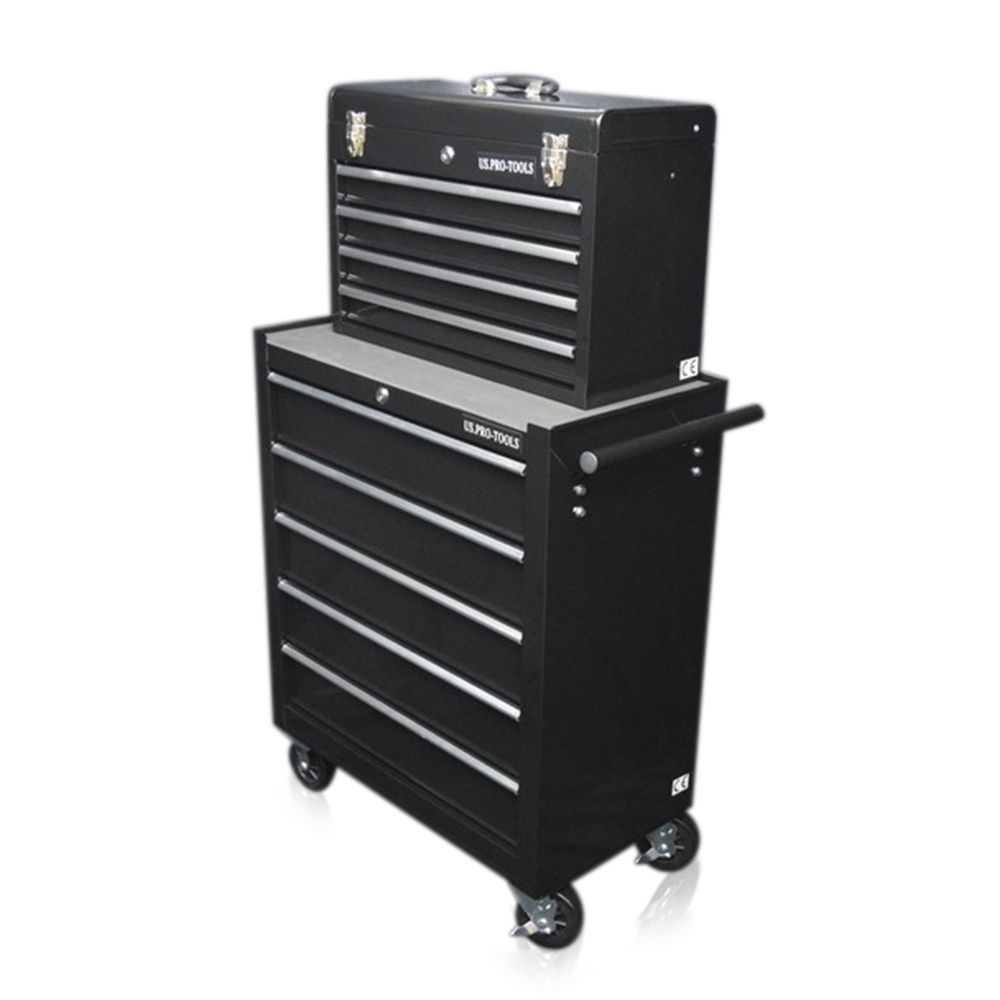 335 US PRO TOOLS BLACK AFFORDABLE TOOL CHEST ROLLCAB STEEL BOX ROLLER