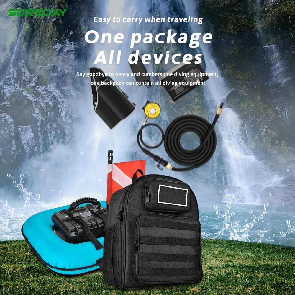 NEW 15-18M Scuba Diving Ventilator Tankless Diving System Air Compressor w/ Bag