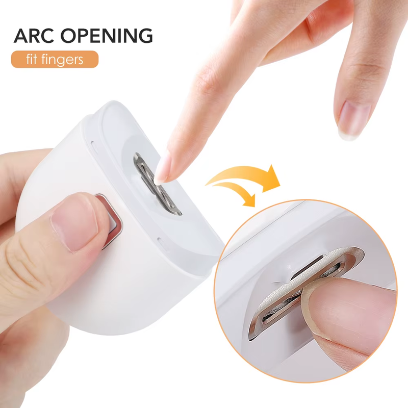 Electric Nail Clipper Grinding and Polishing with Light Automatic Nail Trimmer R