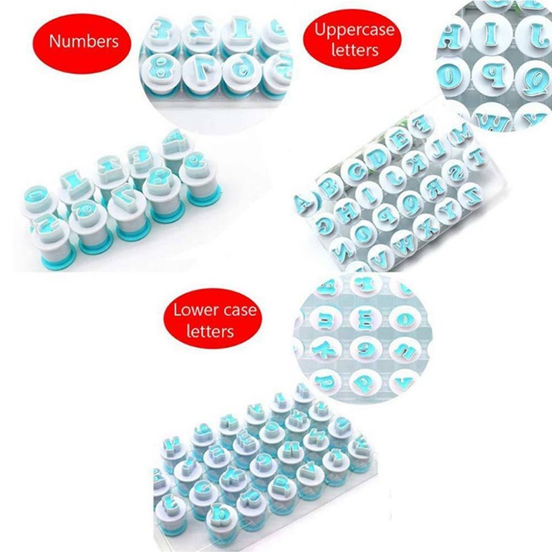 26 STK Fondant Ausstecher Set  Buchstaben und Zahlen Ausstechformen Backzubehör