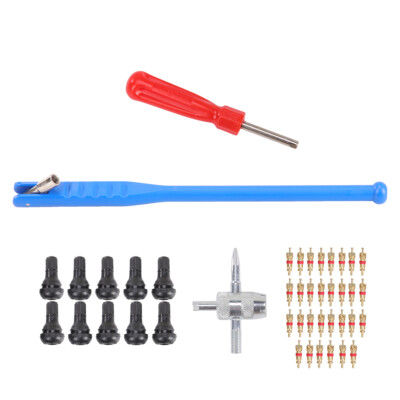 43x Kit Valve Stem Installation Remover Repair Tool Puller Car Tire Plug Core US