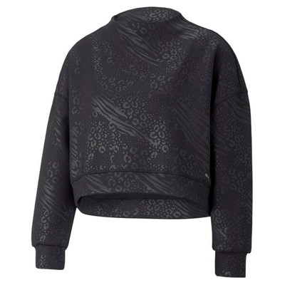 

Puma Fashion Luxe Embossed Crew Neck Sweatshirt Womens Black 52238901, Черный