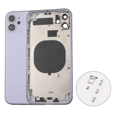 For iPhone 11 Back Cover Housing Glass Rear Battery Door Frame Replacement Part