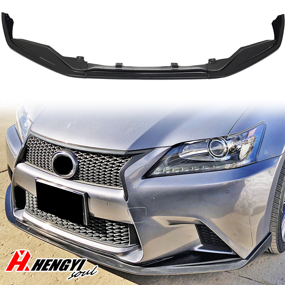 For 2013-2015 Lexus GS450 F Sport Gloss Black Front Bumper Lip Spoiler Kit