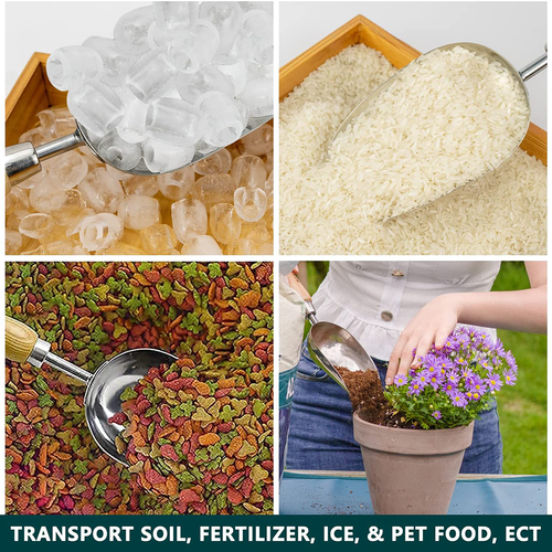 Berry&Bird Garden Hand Shovel Loose Soil Scoop Stainless Steel Hand Shovel Spade