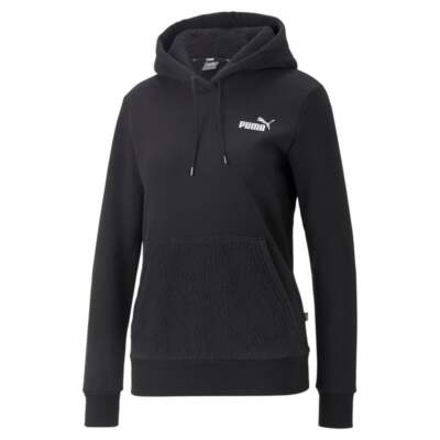 Puma Sparkle Pullover Hoodie Женская черная повседневная верхняя одежда 67399501