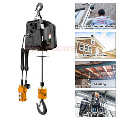 Best Portable 110V Electric Cable Hoist Crane Workshop Lifting Cargo handling 