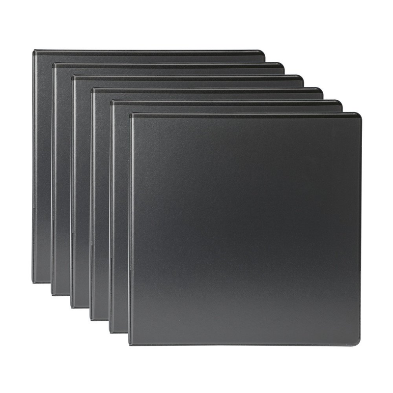 3 Ring Binders 6-Pack, 2-Inch Slant D-Ring Durable Multiple Colors