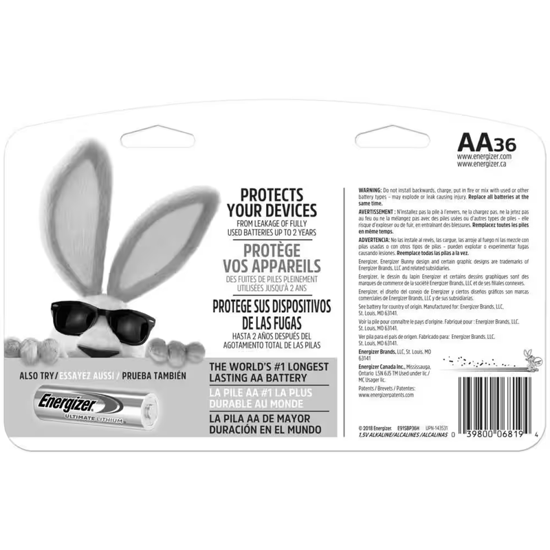 Max Aa Batteries (36-Pack), Double A Alkaline Batteries