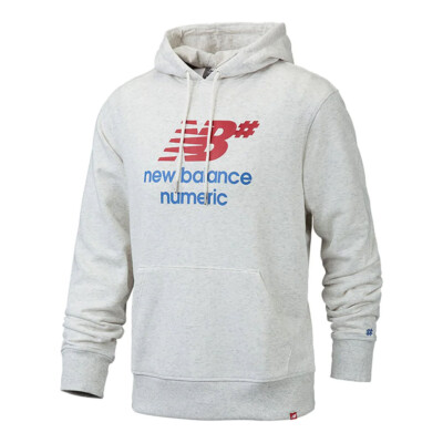 

New Balance Numeric Stacked Hoodie Men вереск серый, Grey