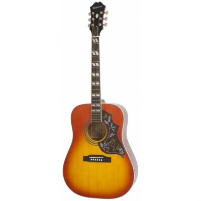 Epiphone Hummingbird Pro Acoustic Electric Guitar, Faded Cherry Sunburst