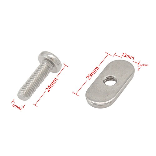 4X Stainless Steel Rail/Track Screws Nuts Hardware for Kayaks Canoes Boats Rails