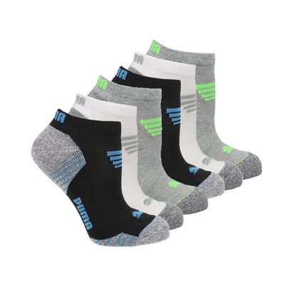 Puma Terry 6Pack Low Cut Socks Youth Boys Size 9-11 Casual 858063-06