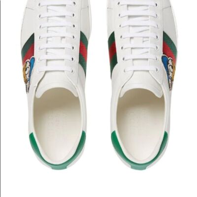 Pre-owned Gucci New Ace Disney Donald Duck Sneakers In Black