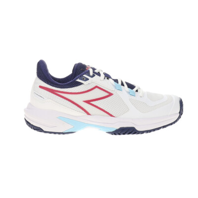 Diadora Trofeo 2 Ag Pickleball Tennis Womens Blue, Pink, White Sneakers Casual