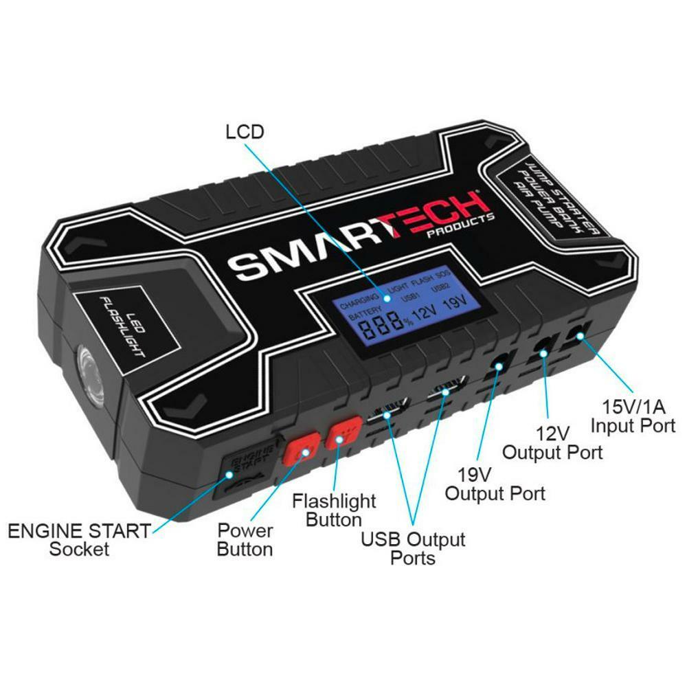 Vehicle Jump Starter & Power Bank Accessory Air Compressor ...