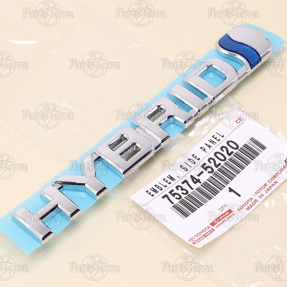 New OEM Genuine Toyota PRIUS C Emblem Side Panel "Hybrid" Logo Badge 75374-52020