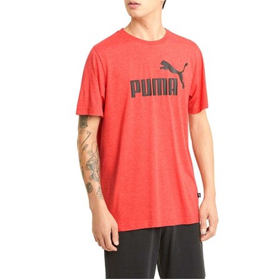 

Puma Essentials Heather Crew Neck Футболка с коротким рукавом Мужские красные повседневные топы 5862, Красный, Puma Essentials Heather Crew Neck Short Sleeve T-Shirt