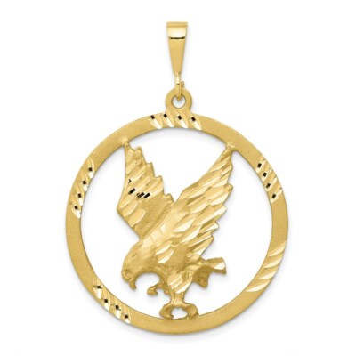 Pre-owned Skyjewelers Real 10kt Yellow Gold Eagle Charm