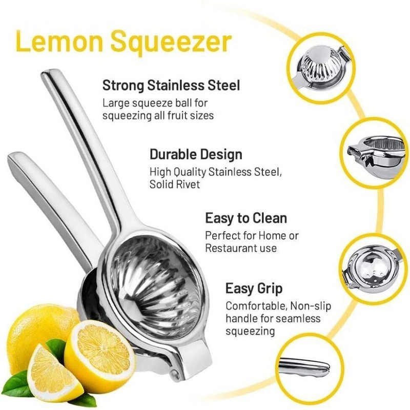 Stainless Steel Orange Fresh Juice Kitchen Lemon Squeezer Juicer Hand Press