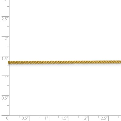 Pre-owned Superdealsforeverything Real 14kt Yellow Gold 2mm Semi-solid 3-wire Wheat Chain; 16 Inch; Lobster Clasp