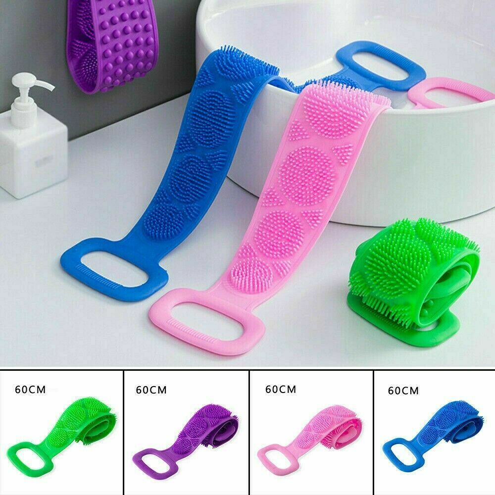 Fascia Lavaschiena Esfoliante Bagno Doccia Lavare Schiena Silicone Massaggi idea