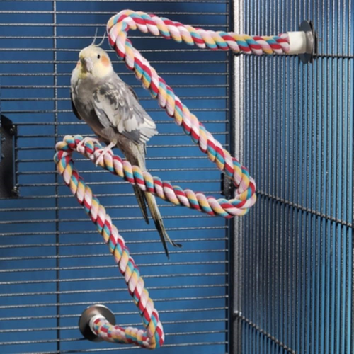 Comfy Perch For Birds Flexible Multi-color Rope