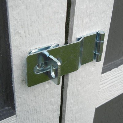 Handy Home Products 6 x 3 Wood Storage Shed Double Lockable Door Flat Roofing