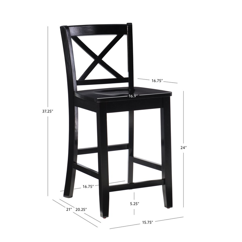 WOODEN COUNTER BAR STOOLS Black Mahogany Bar Stool