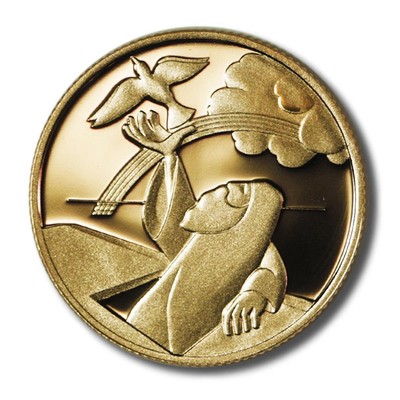 Israel Noahs Ark 10 New Sheqalim 1998  Gold Proof Biblical