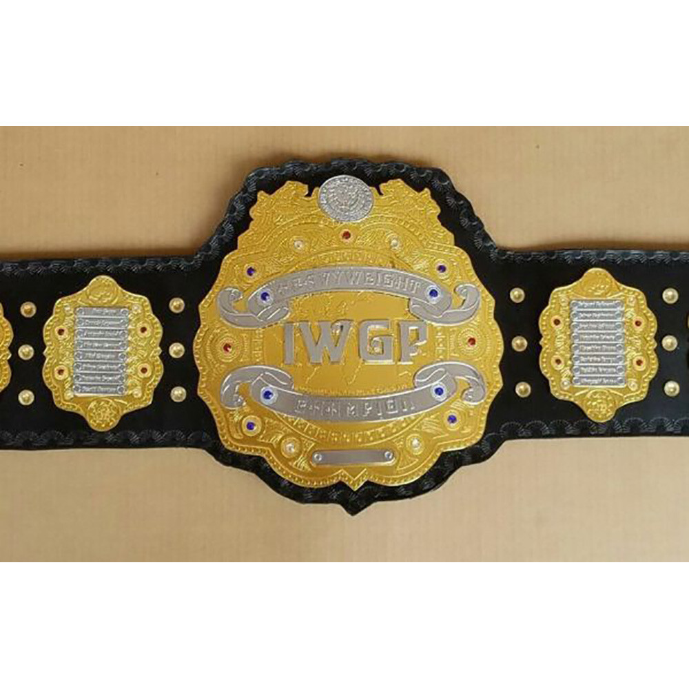 IWGP Heavyweight Championship Title Belt Gold Plated Metal Plate 2MM/4MM Replica - Picture 3 of 4
