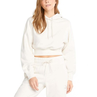 

Puma Classics Cropped Pullover Hoodie Womens Size  Повседневная верхняя одежда 533511-99, Белый