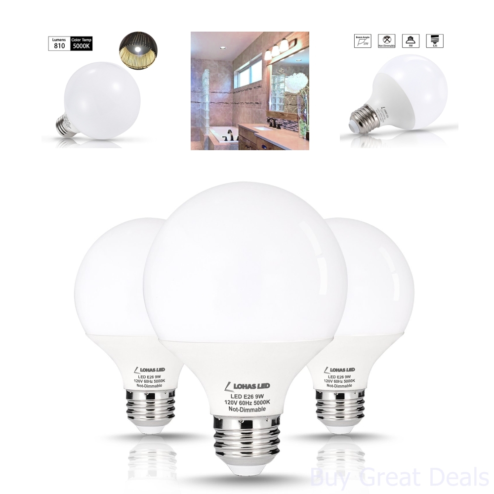 G25 Led Bulbs 60watt Vanity Light Bulbs Lohas 9 Watt Led Globe Bulb