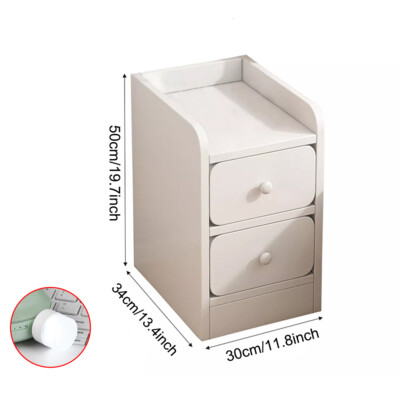 Small Slim Bedside Table Sofa End Side Table Nightstand Bedroom Drawer Cabinet