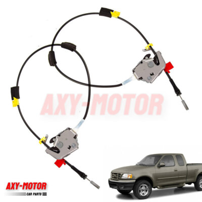 Pair of Rear Upper Door Latch with Cable For 1997-2004 Ford F150 Left & Right